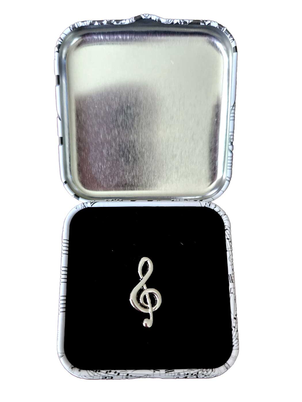Pin G-klav silver
