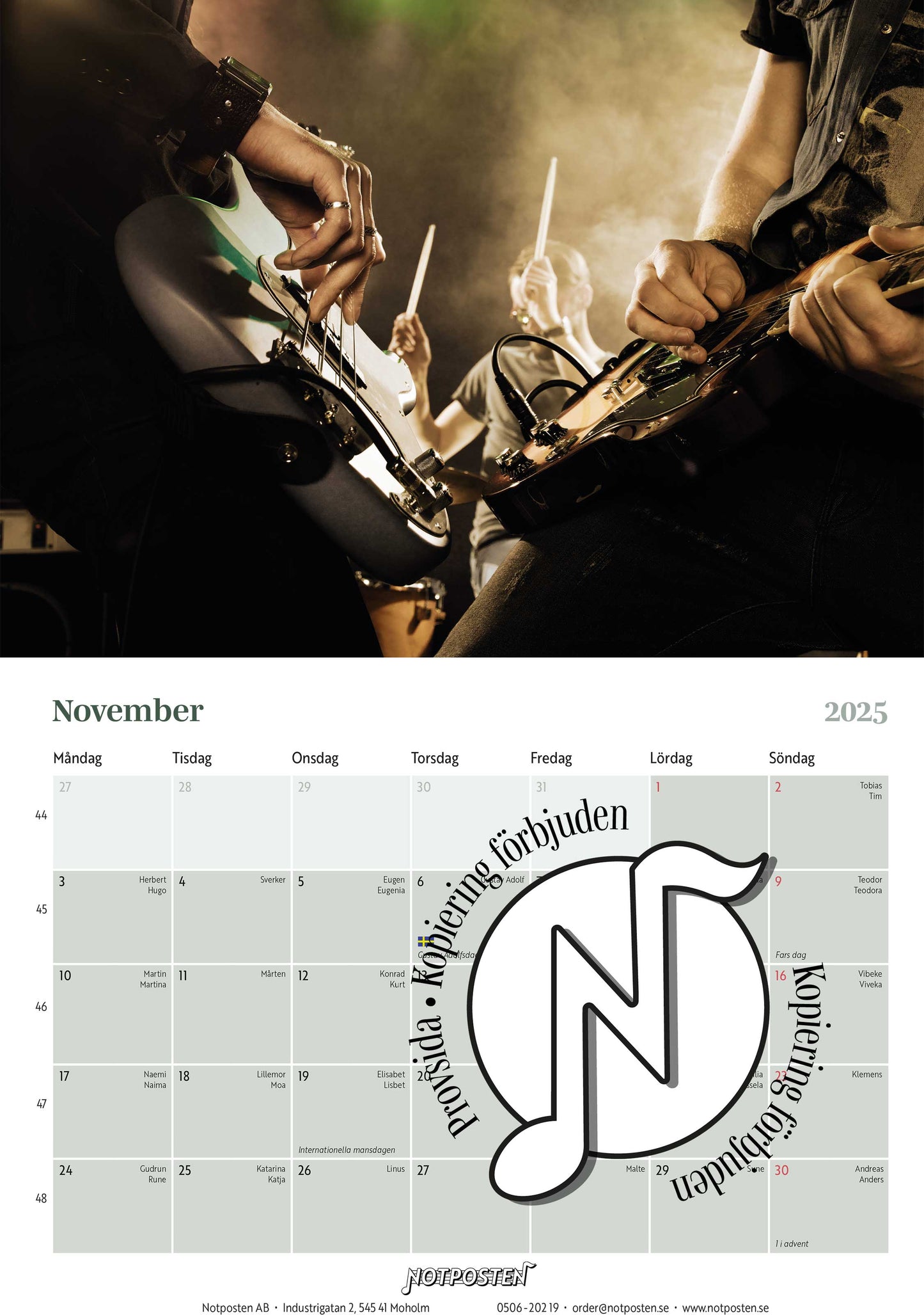 Notpostens väggalmanacka 2025–2026