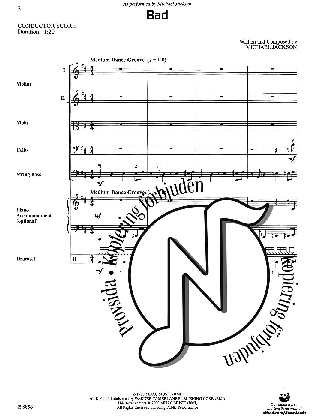 BAD by Michael Jackson Young String Orchestra