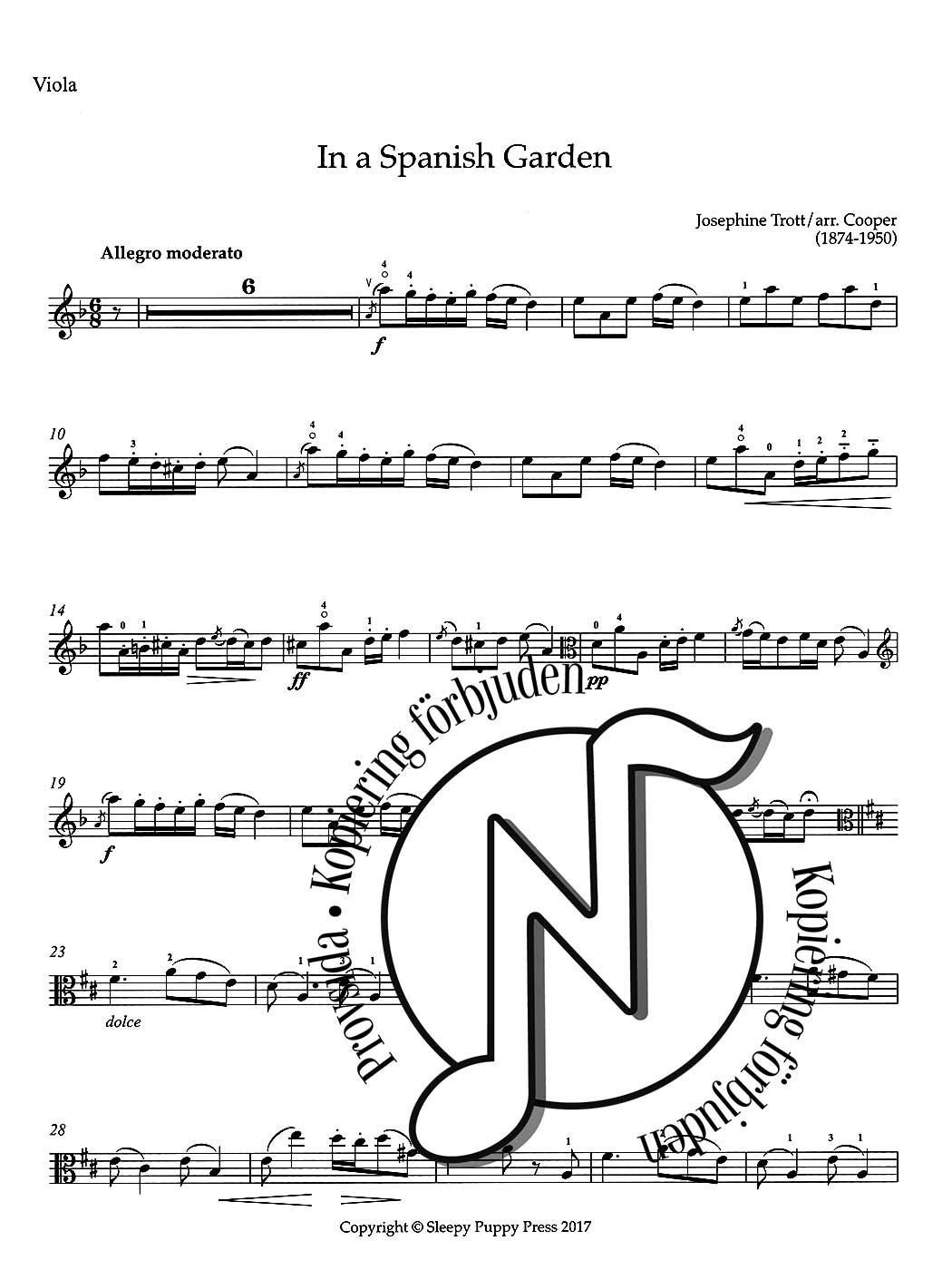 Viola Music by Women: Intermediate 2 by Cora Cooper