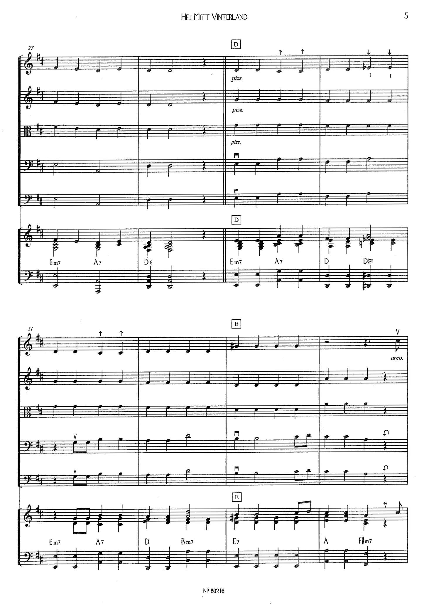 Musik för stråkorkester: Hej mitt vinterland