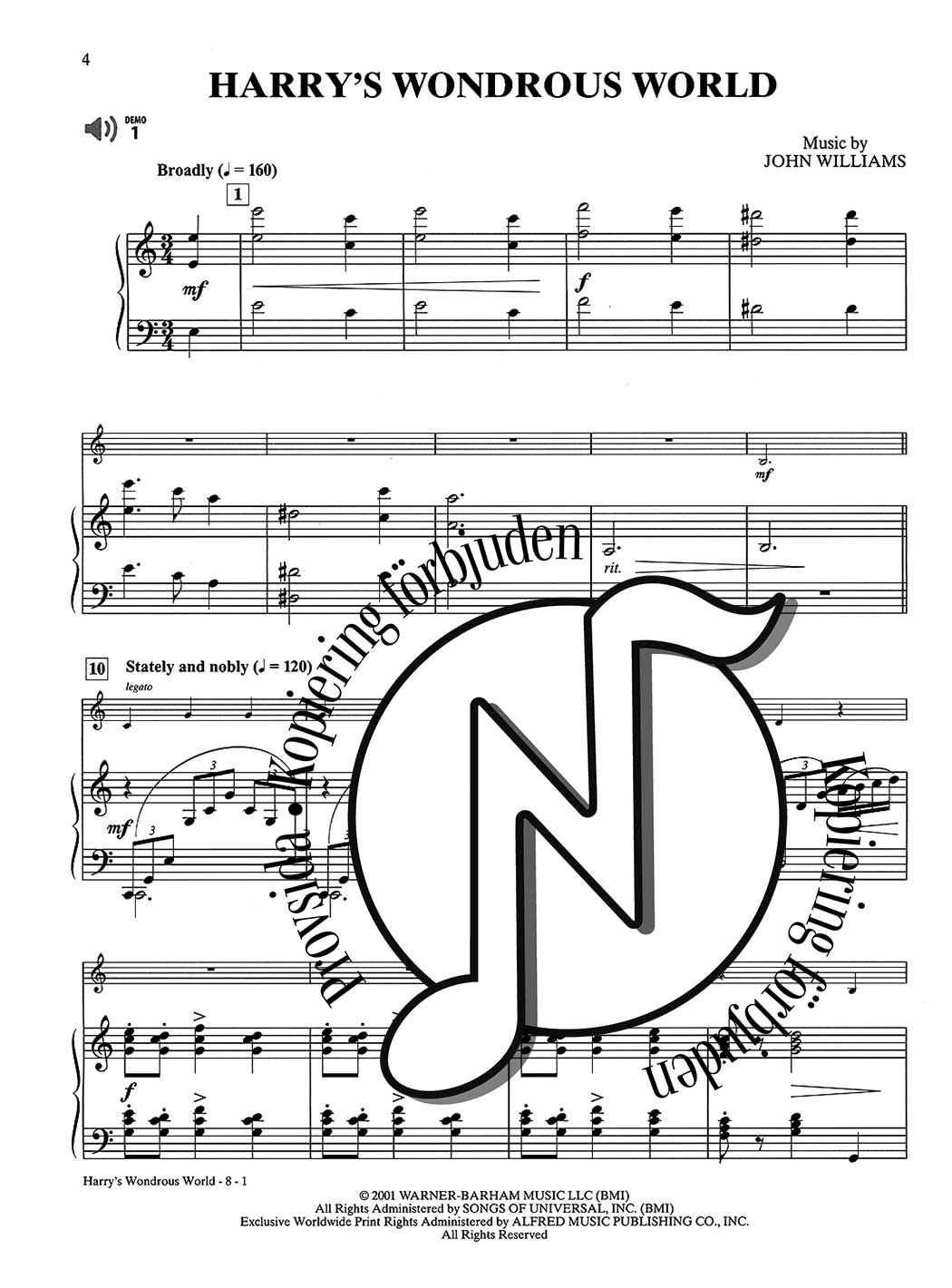 Harry Potter Complete Piano Accompaniment