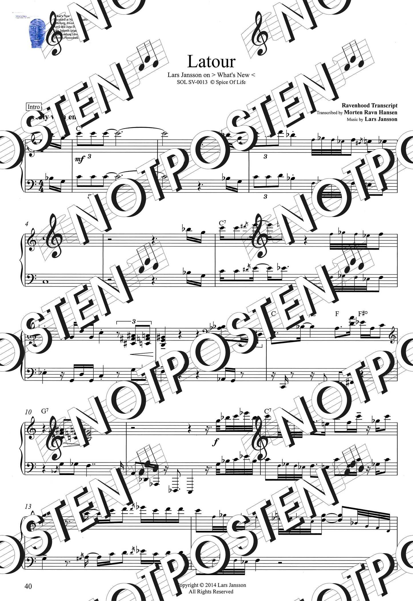 Piano Transcriptions: Lars Jansson