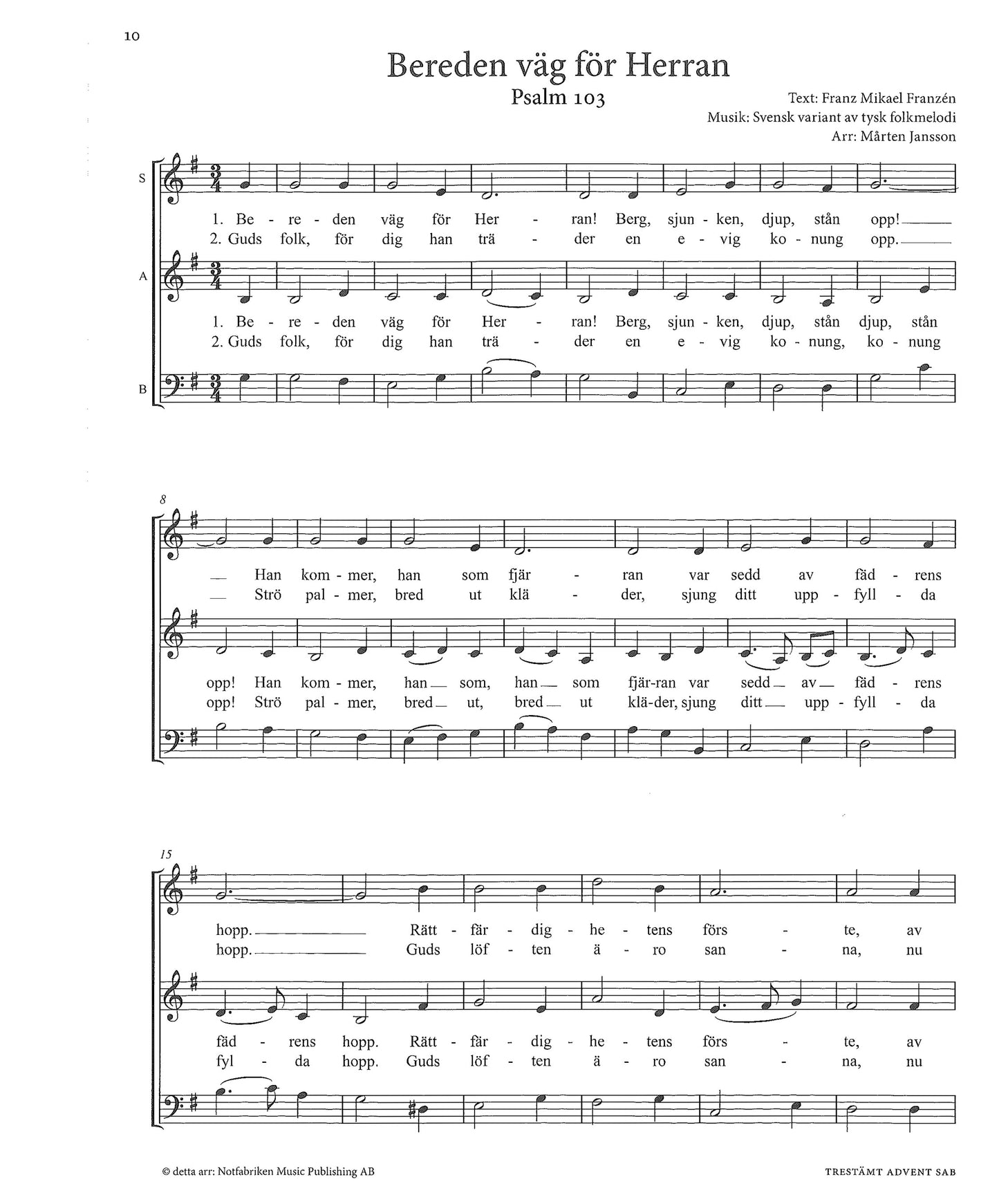 Trestämt Advent (SAB)