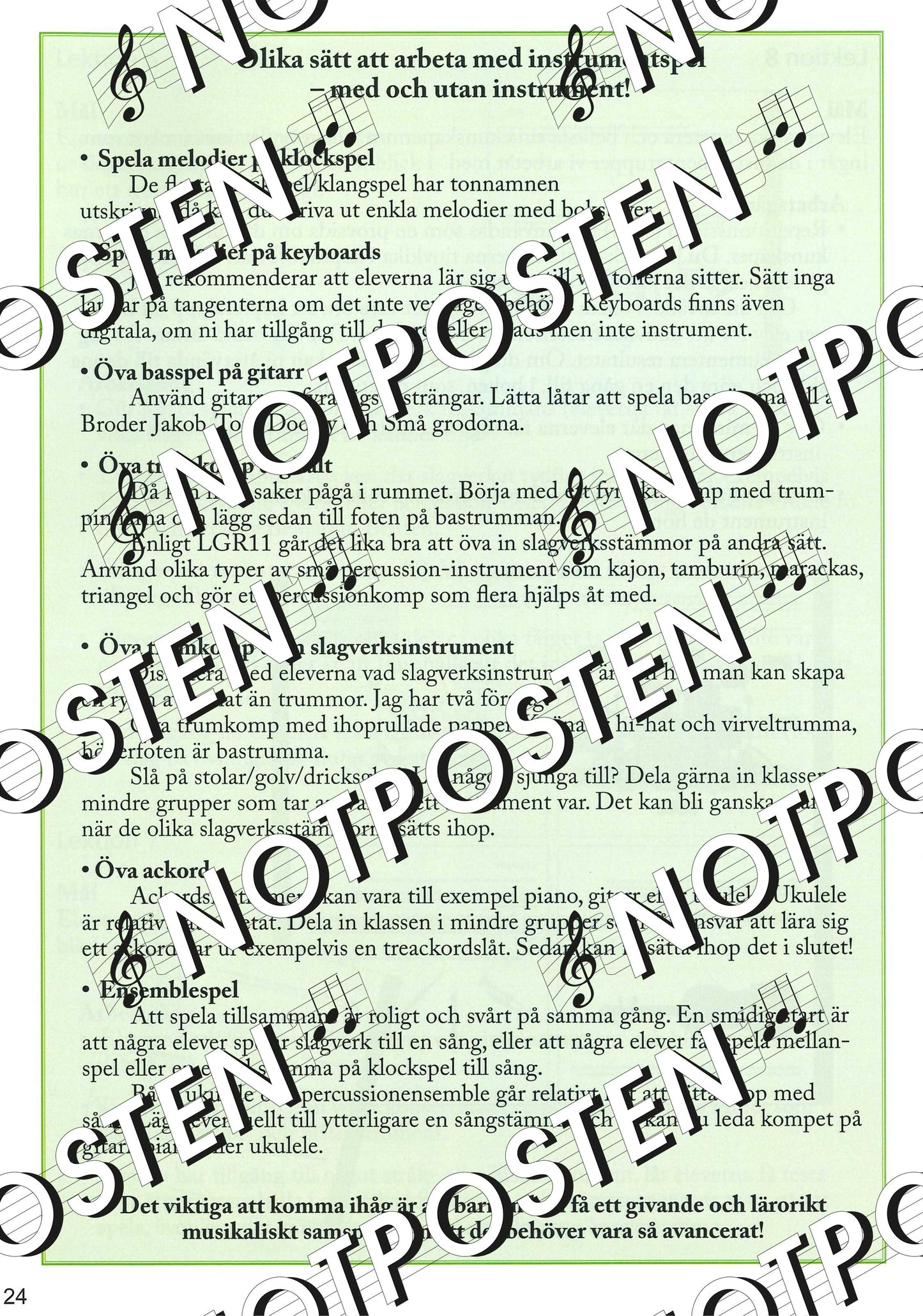 Musikpalatset 2: Lärarhandledning