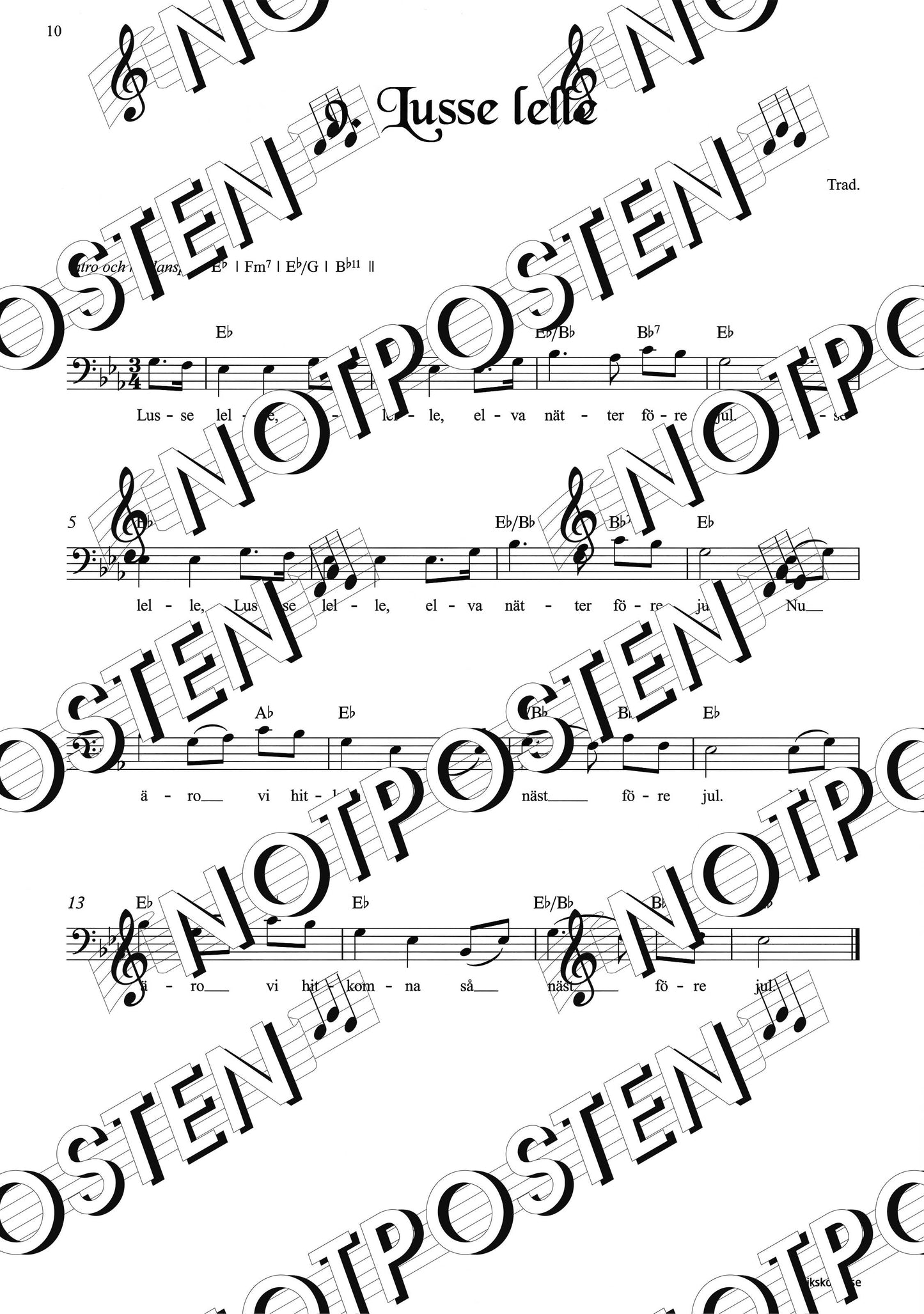 Julens bästa sånger för Trombon Reviderad (med andrastämmor)