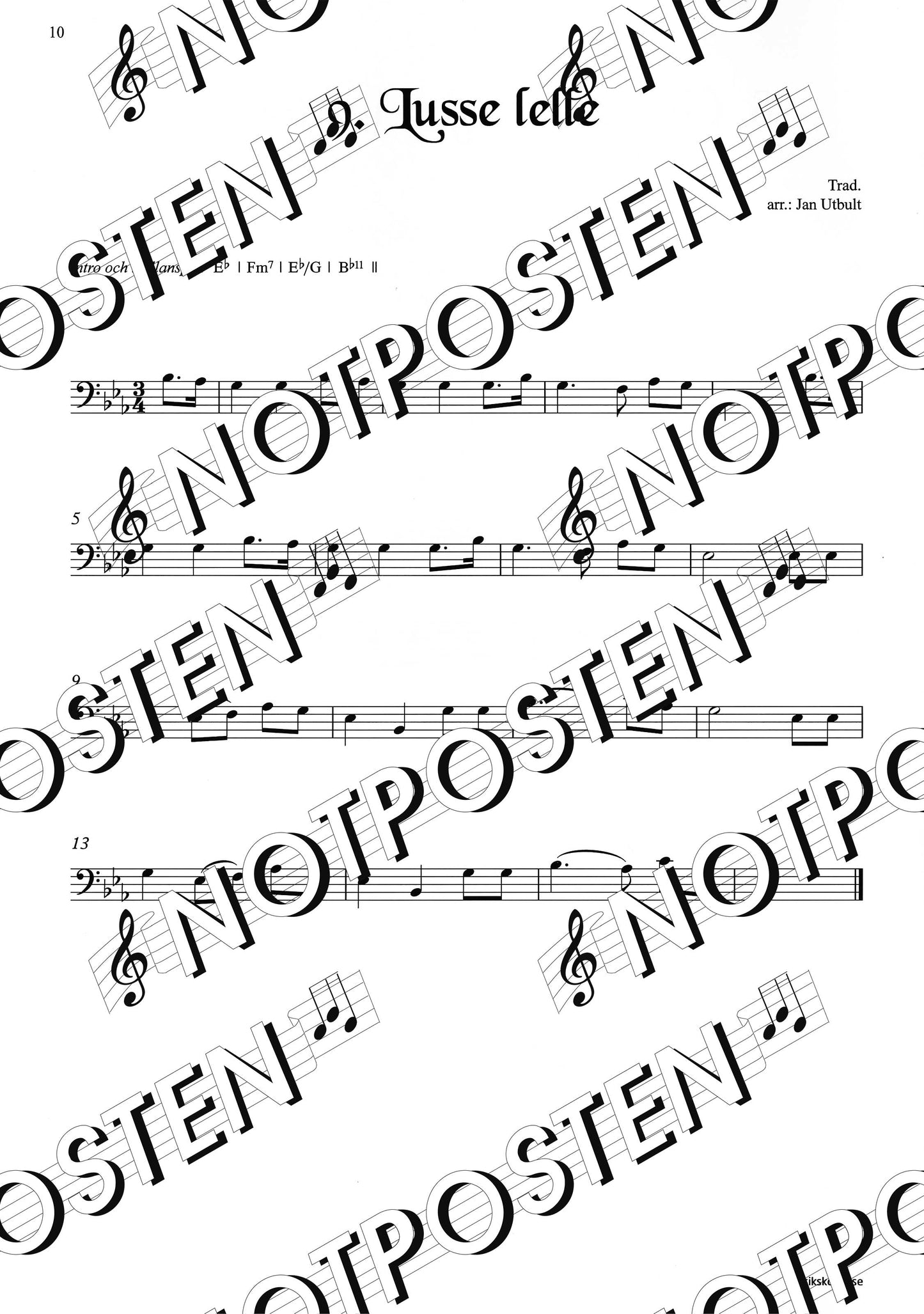 Julens bästa sånger för Trombon Reviderad (med andrastämmor)