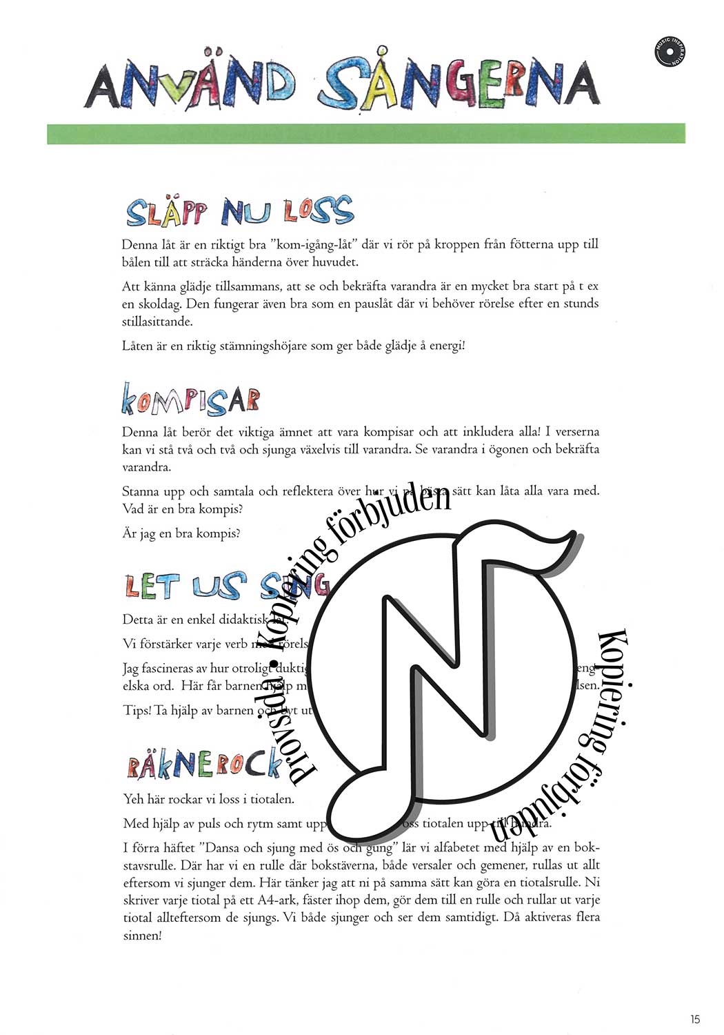 Ännu mera dansa och sjung (nothäftet)