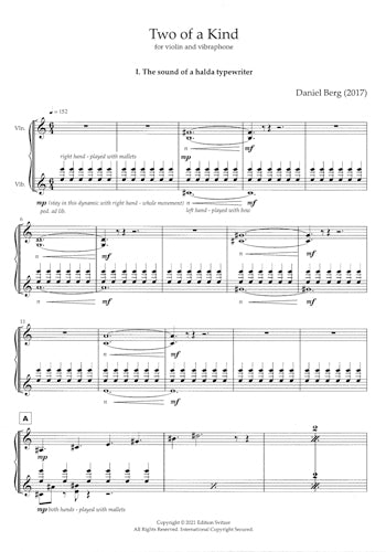 Two Of A Kind For Violin & Vibraphone