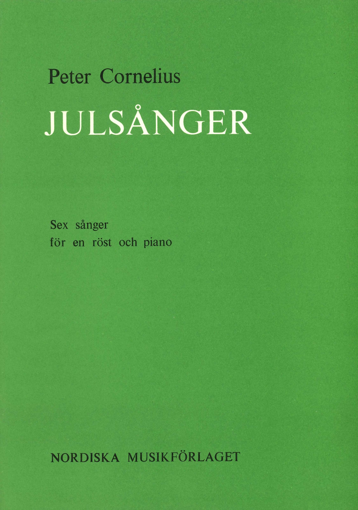 Julsånger: Sex sånger för en röst och piano