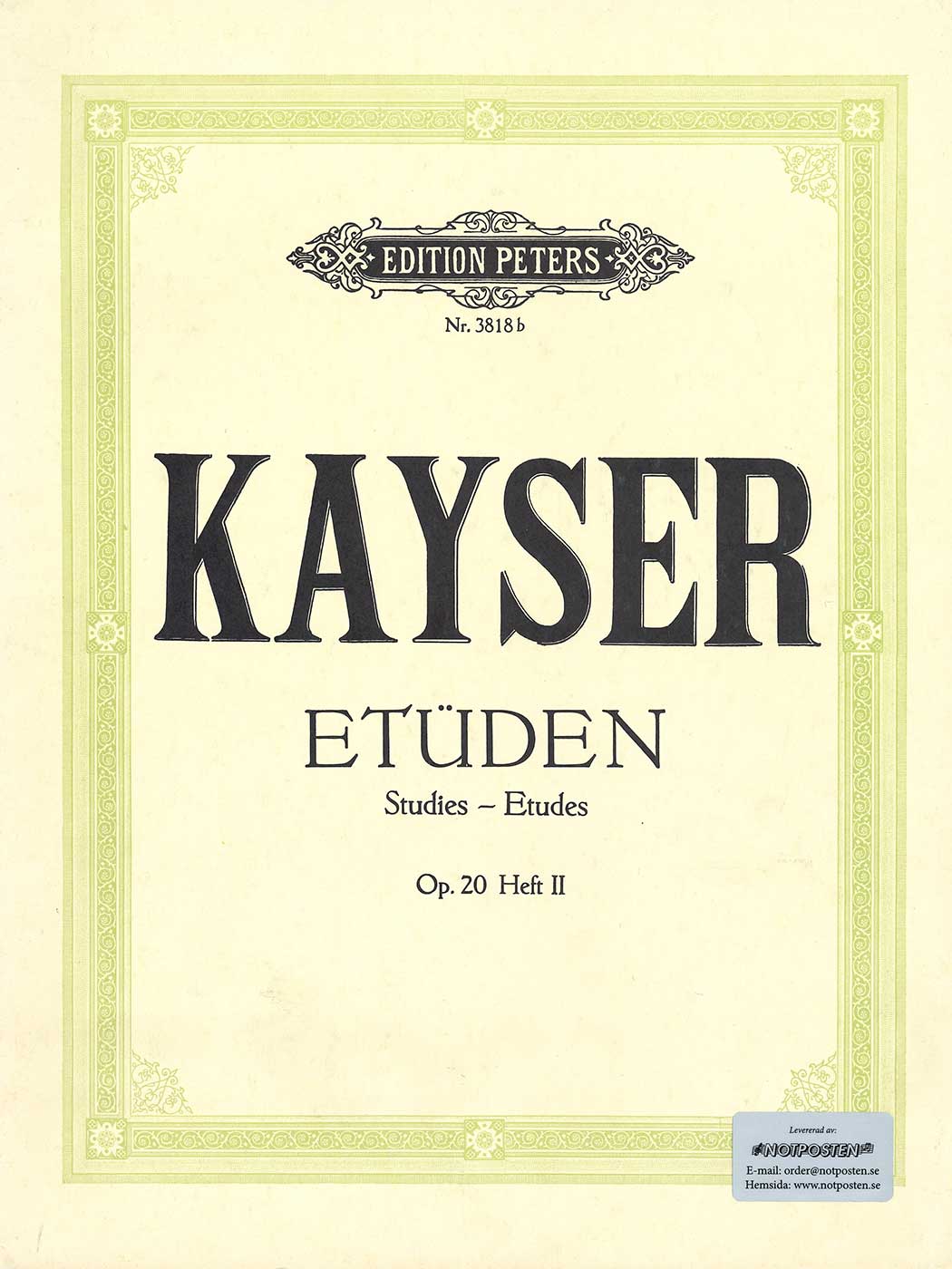 Kayser Etüden Op. 20 Heft II