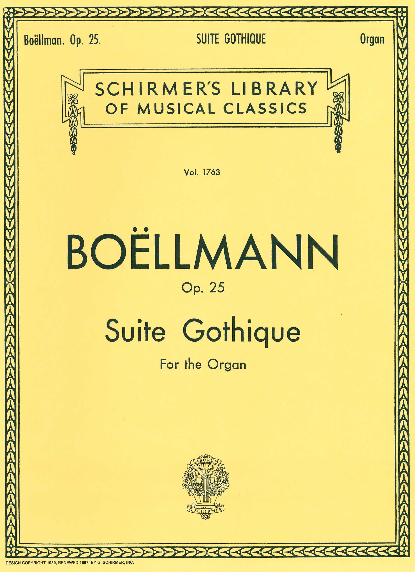 Boëllmann Op. 25 Suite Gothique for the Organ