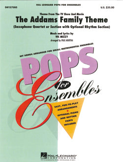 Pops For Ensembles: The Addams Family Theme Sax Quartet or Ensemble