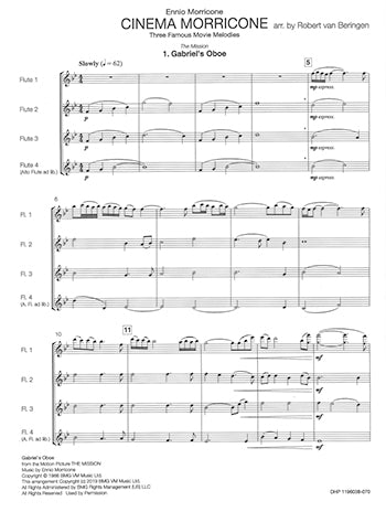 Cinema Morricane Flute Quartet