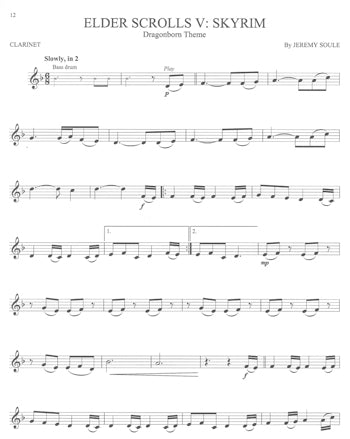 Video Game Music Clarinet