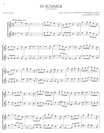 Disney Favorites For Two Alto Saxes