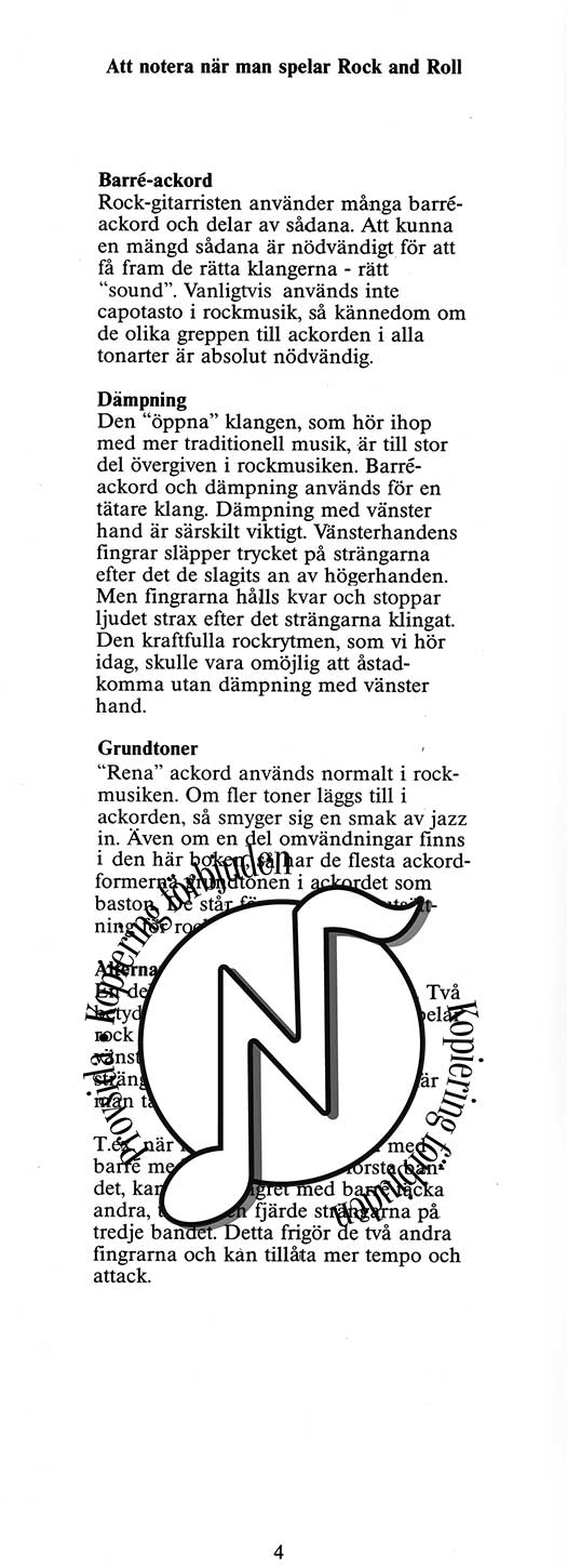 Rock'n'Roll: Ackordboken för Rockgitarr