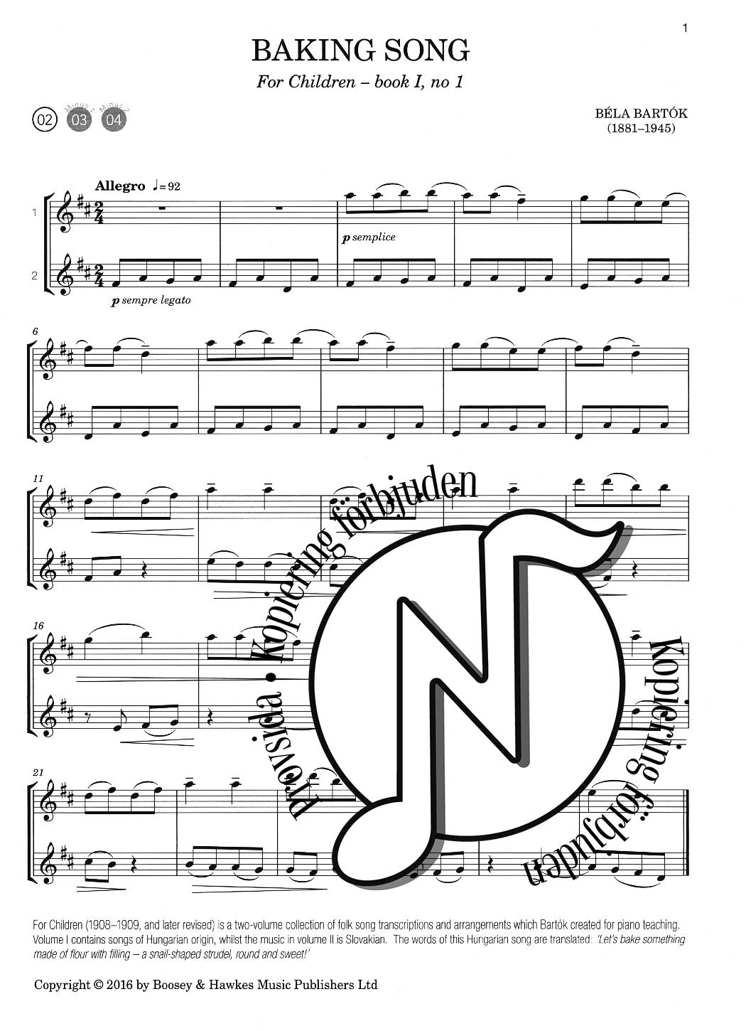Bartók Edition Duos & Trios for Flute