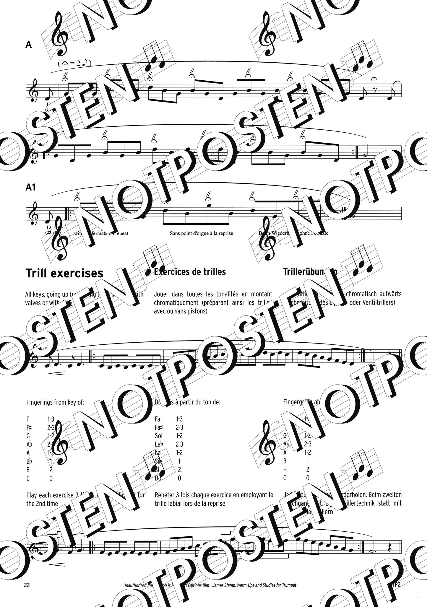 James Stamp: Warm-Ups and Studies for Trumpet