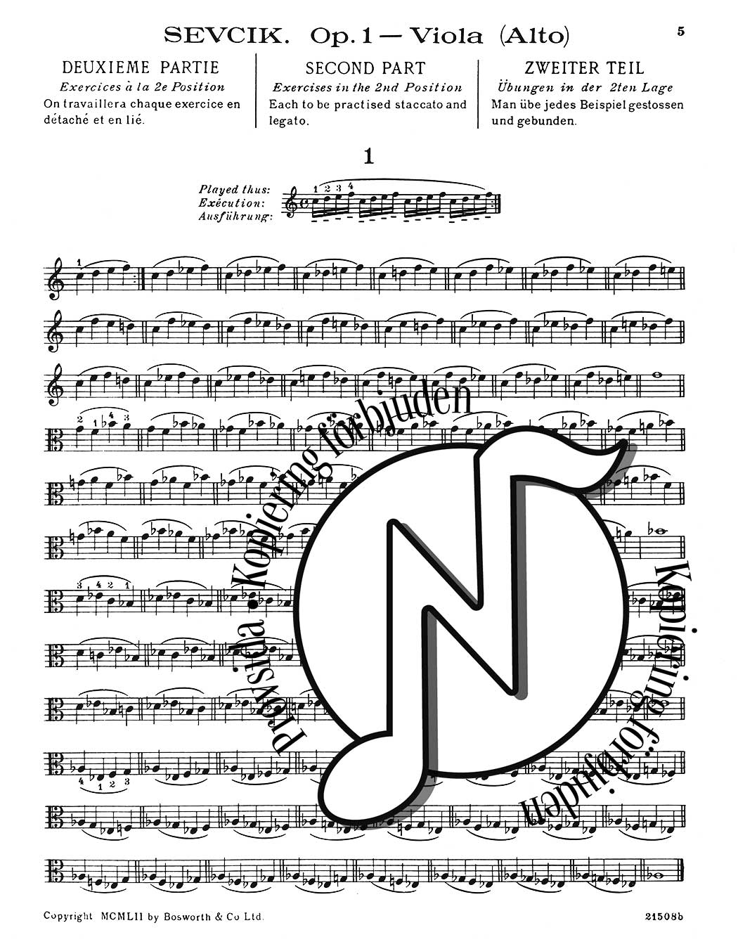Ševcík Op. 1 Part 2: School of Technique for Viola