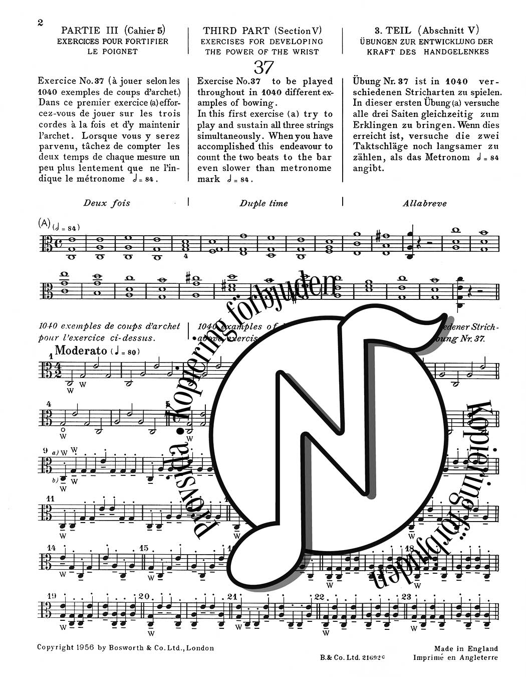 Ševcík Op. 2 Part 3: School of Bowing Technique for Viola