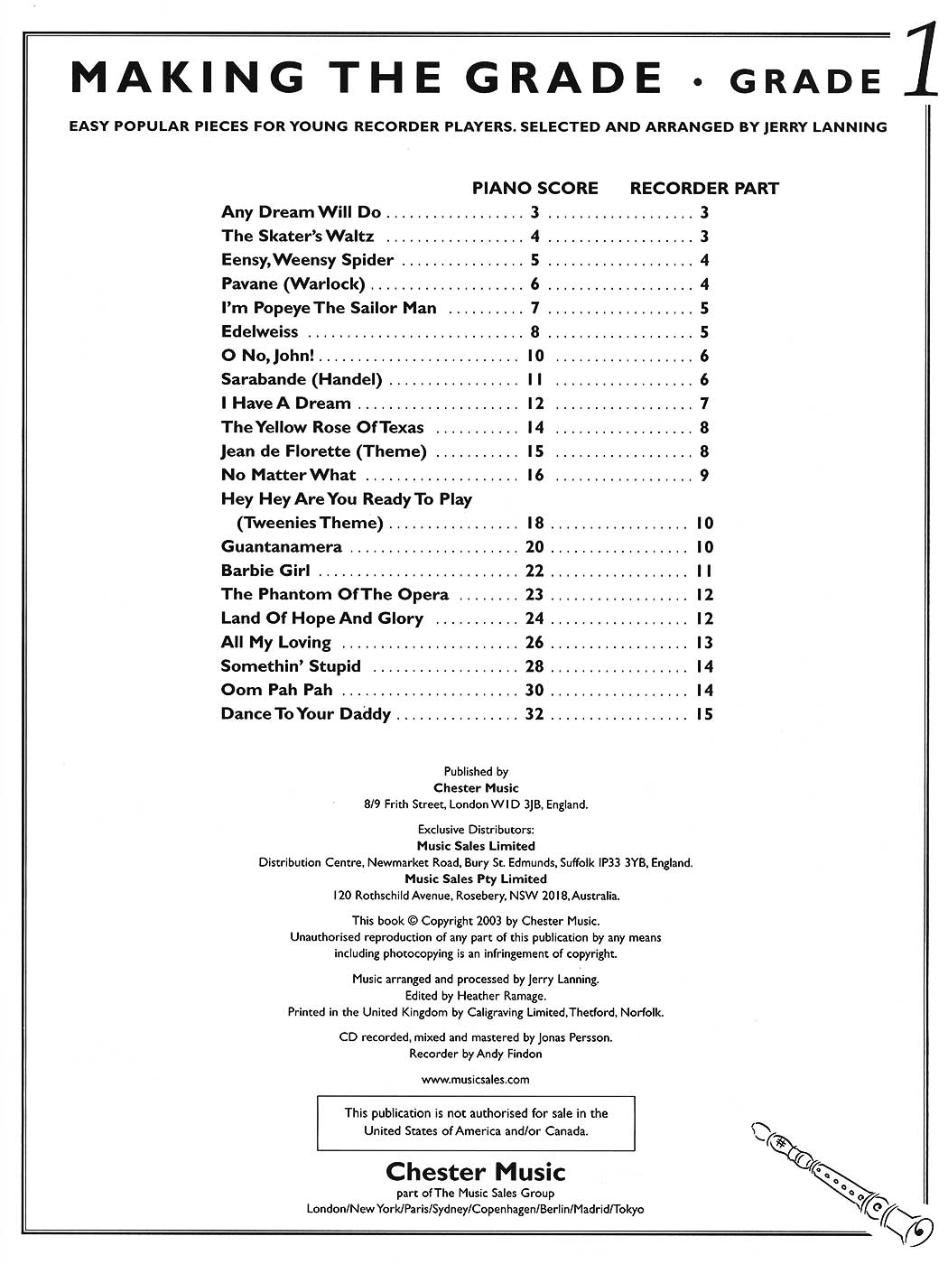 Making the Grade Recorder (Grade 1)