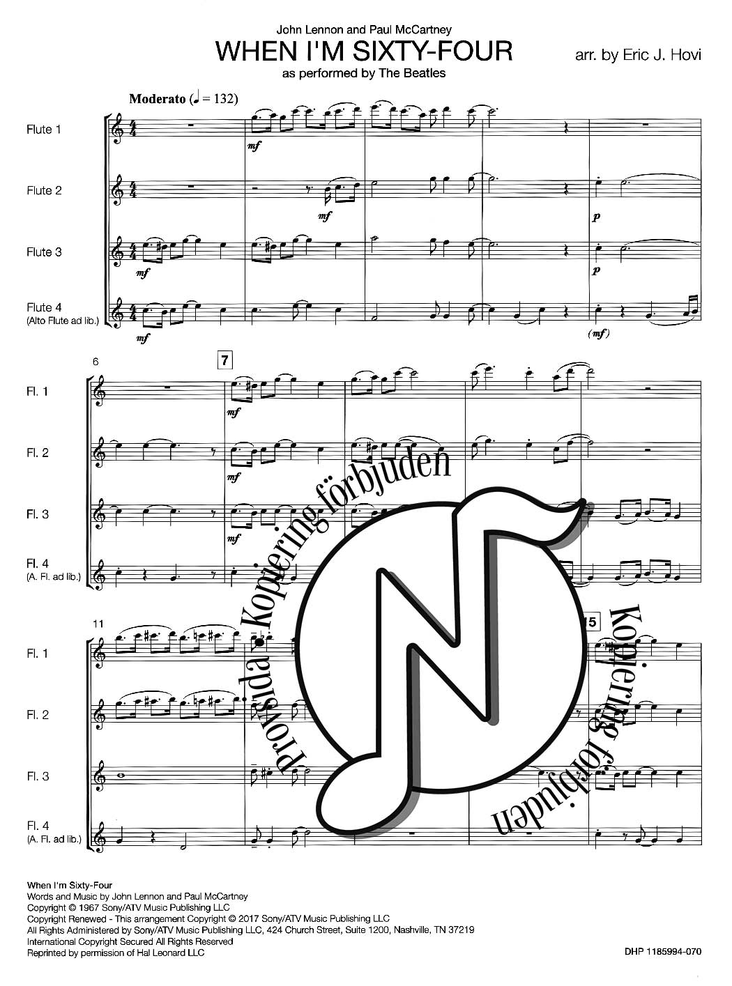 When I'm Sixty-Four (Flute Quartet)