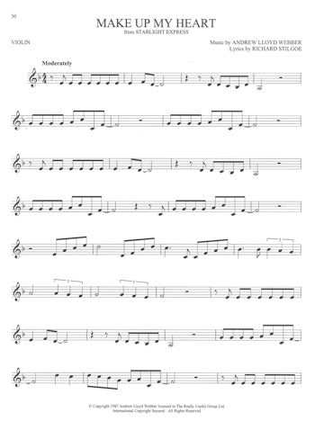 The Songs Of Andrew Lloyd Webber Violin