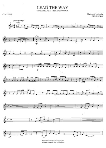 Favorite Disney Songs for Clarinet