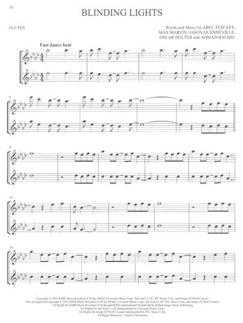 Chart Hits For Two Flutes