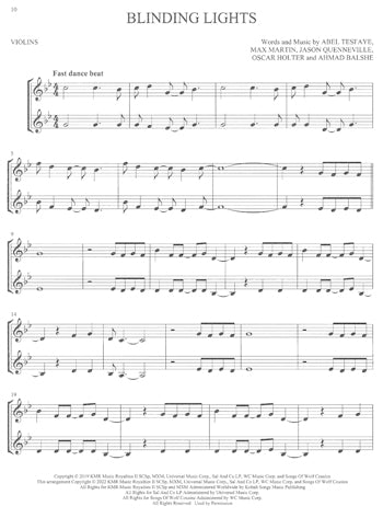 Chart Hits For Two Violins