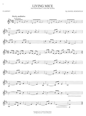 MINECRAFT: Music from the Video Game Series Clarinet