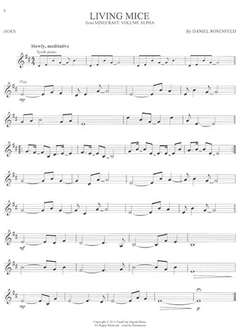 MINECRAFT: Music from the Video Game Series Horn
