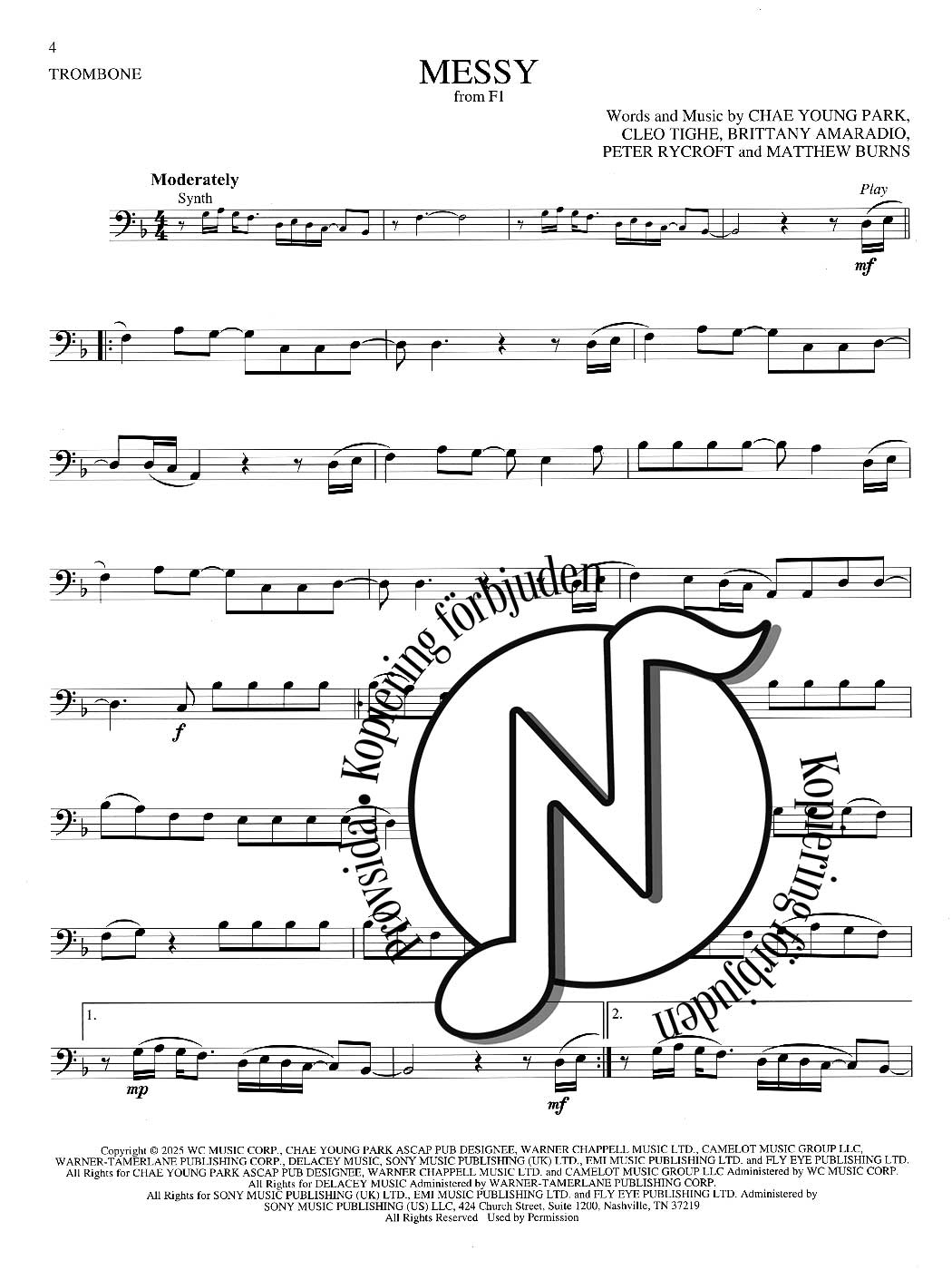 Songs From Kpop Demon Hunters, Minecraft, Wicked and More Top Movies (Trombone)