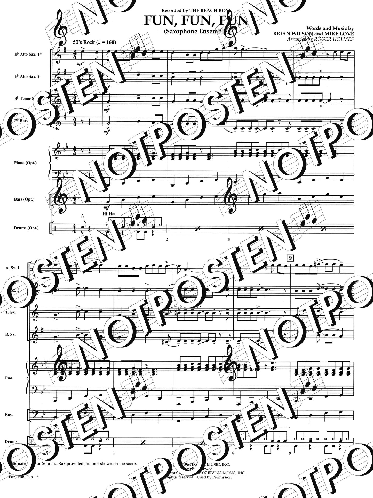 Fun, Fun, Fun Pops for Ensemble Saxophone