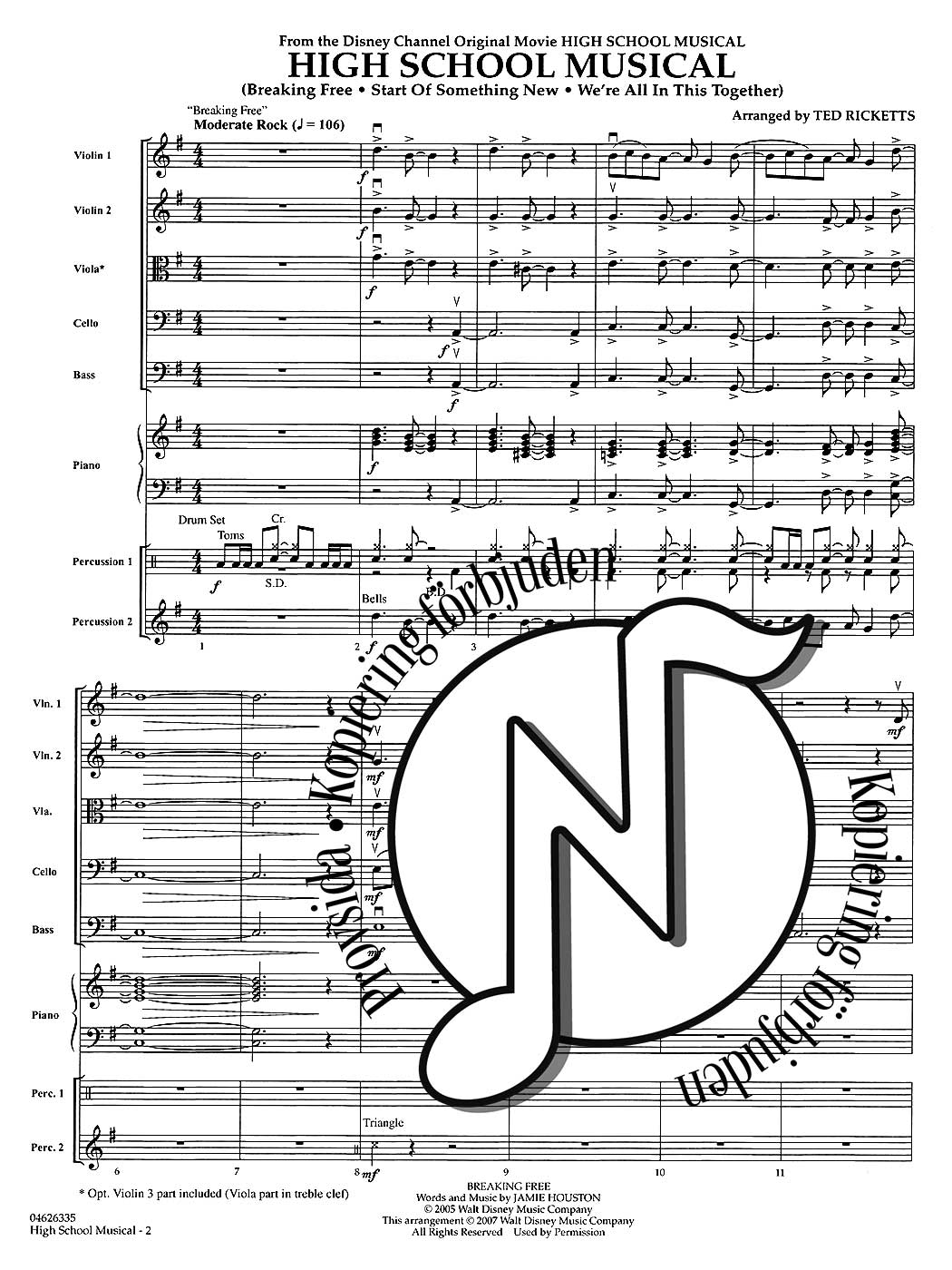 Pop Specials for Strings: High School Musical