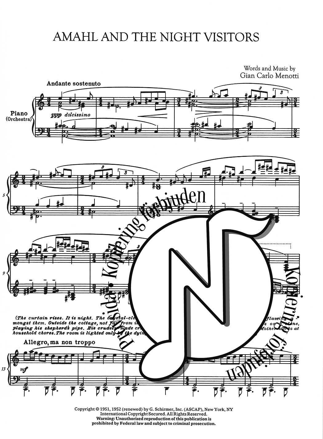 Amahl and the Night Visitors (Vocal Score)