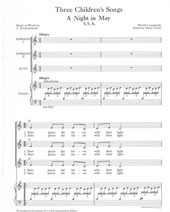 Three Children's Songs SSA