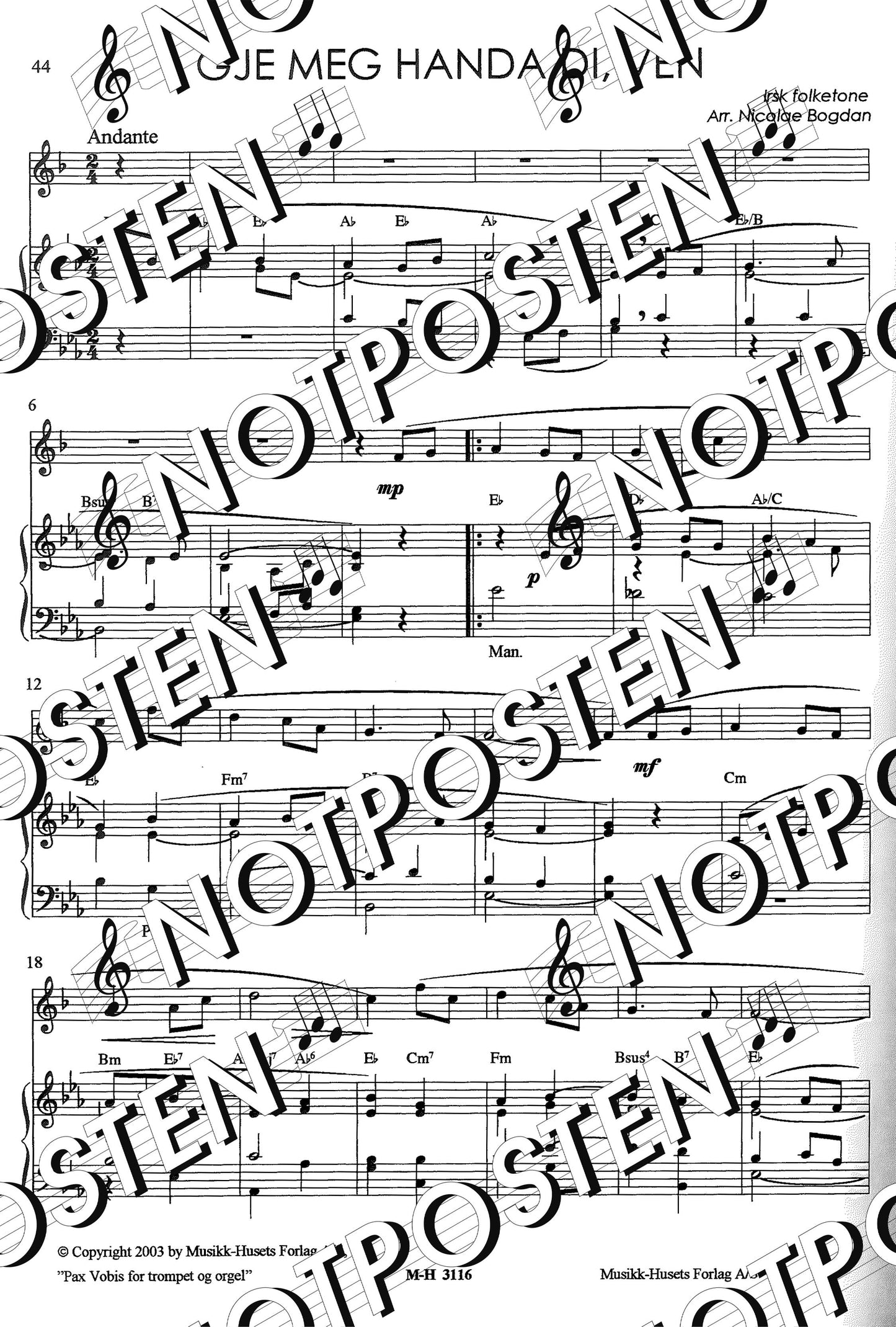 Pax Vobis Trumpet & Orgel