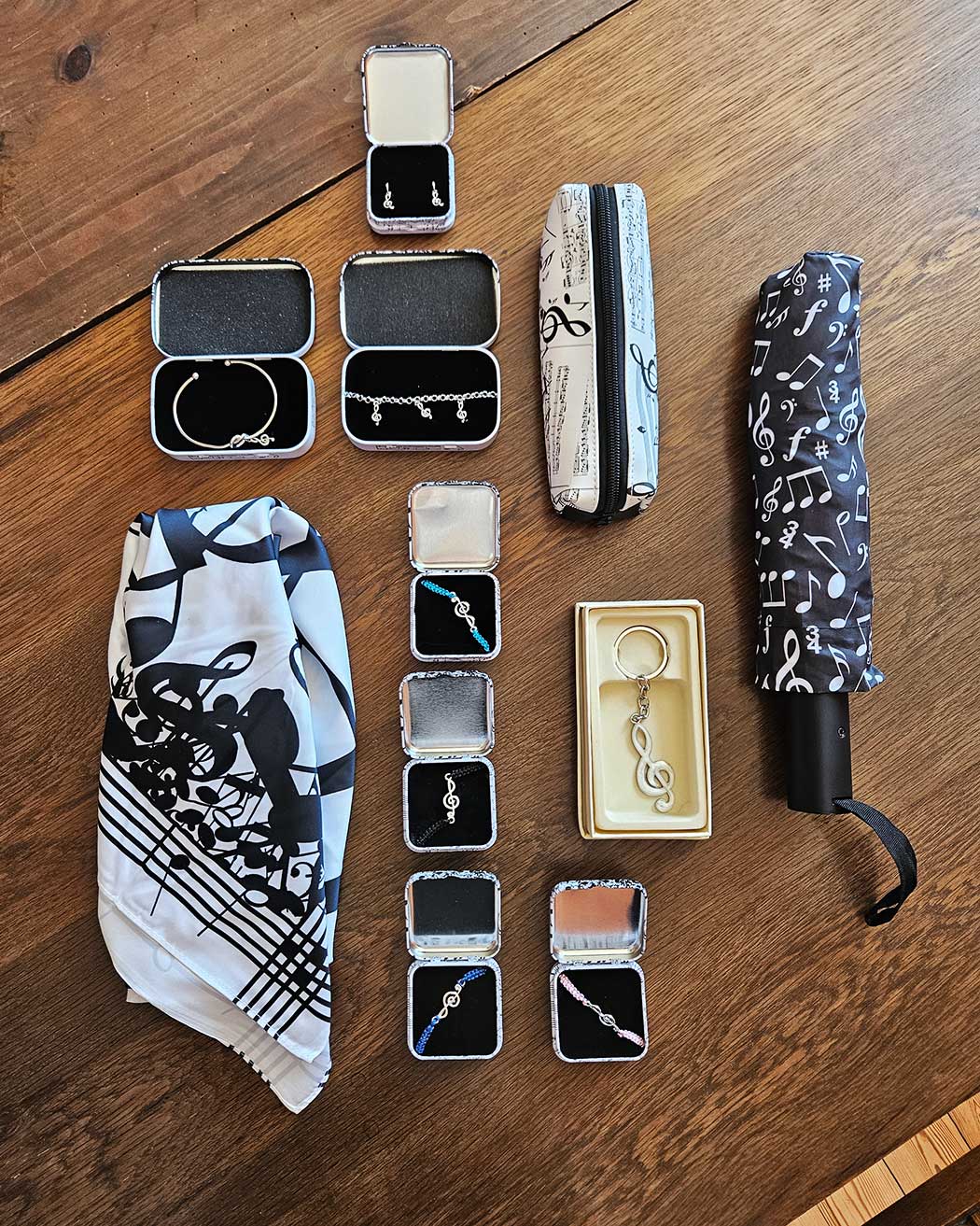 Scarf vit & svart