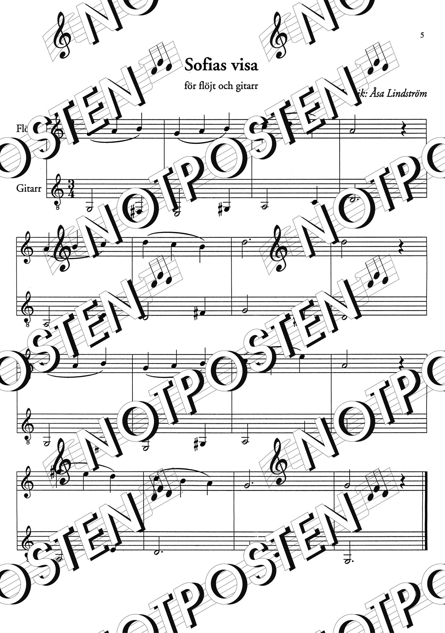 17 Duetter för flöjt och gitarr