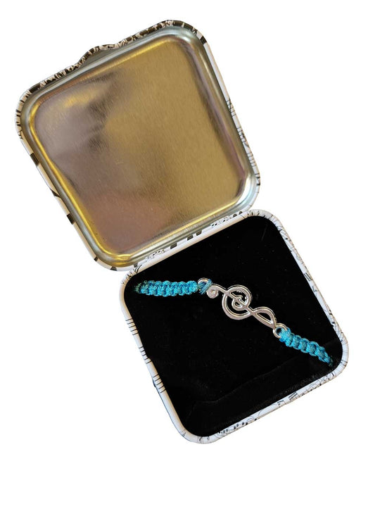 Armband flätat G-klav