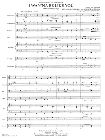 Pops For Low Brass Ensemble I wan'na Be Like You