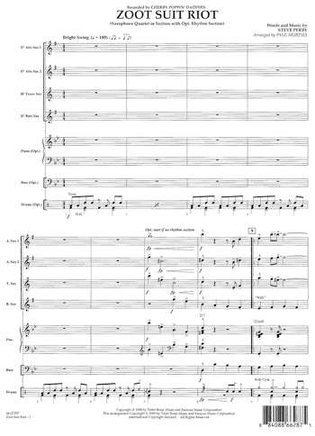 Pops For Ensemble Sax: Zoot Suit Riot