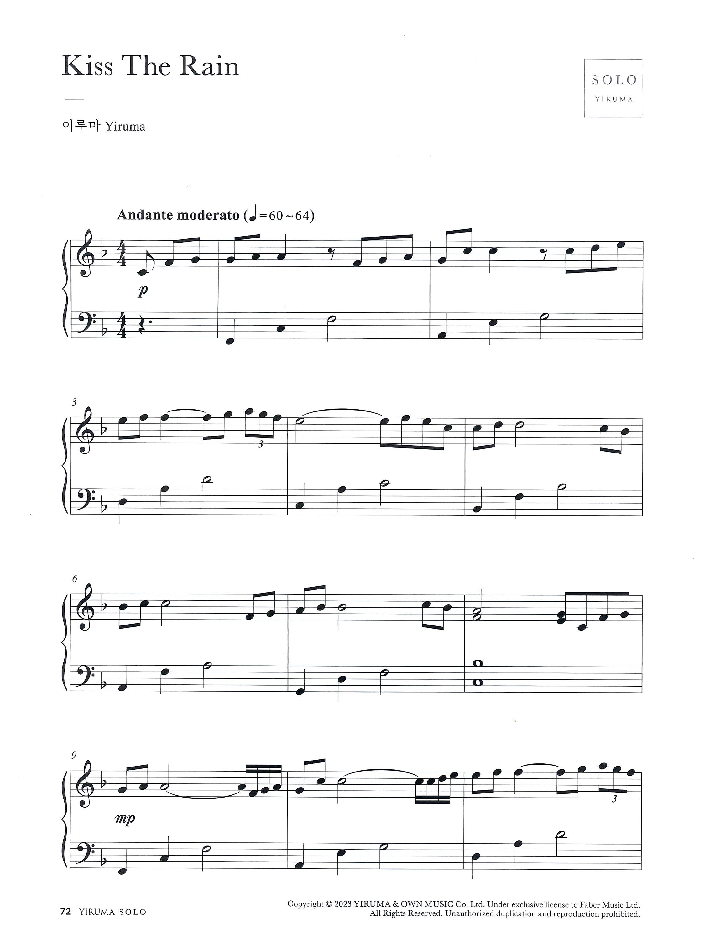 Yiruma Solo Easy Piano