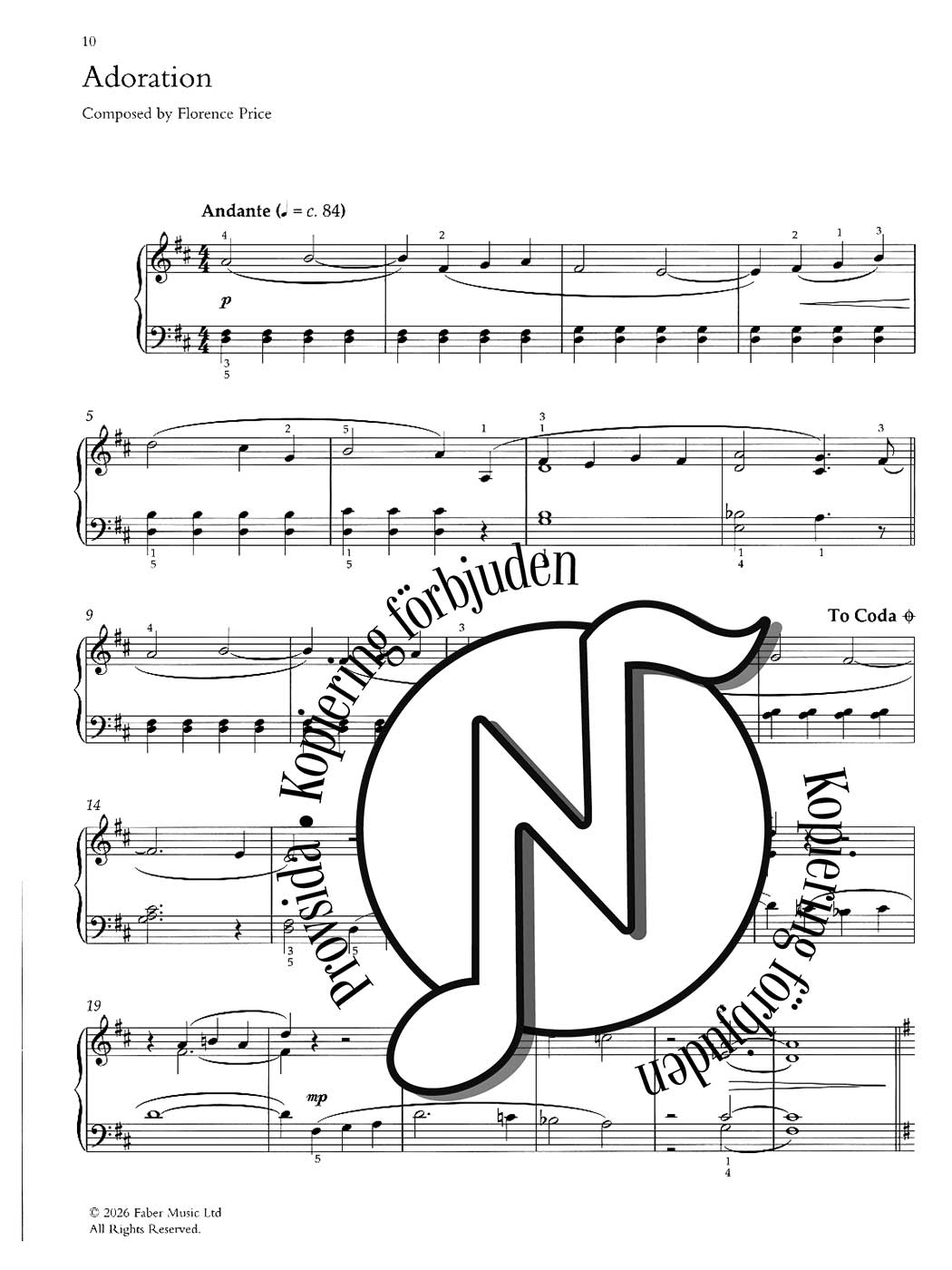The Faber Music Mindful Piano Anthology