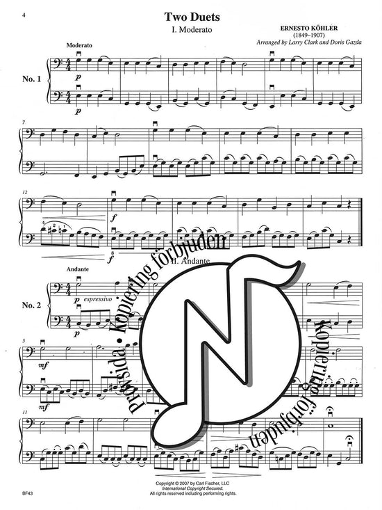 Carl Fischer: Progressive Duets Volume 2 for Bass