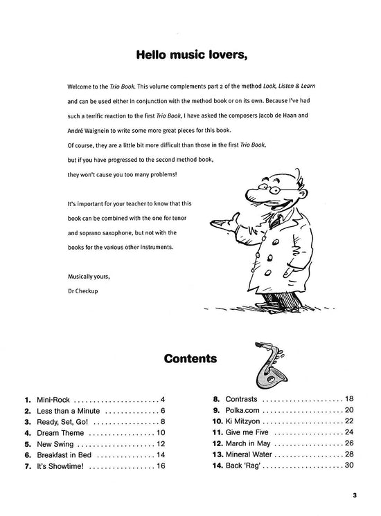 Look, Listen & Learn 2: Trio Book (Alto Saxophone / Baritone Saxophone)