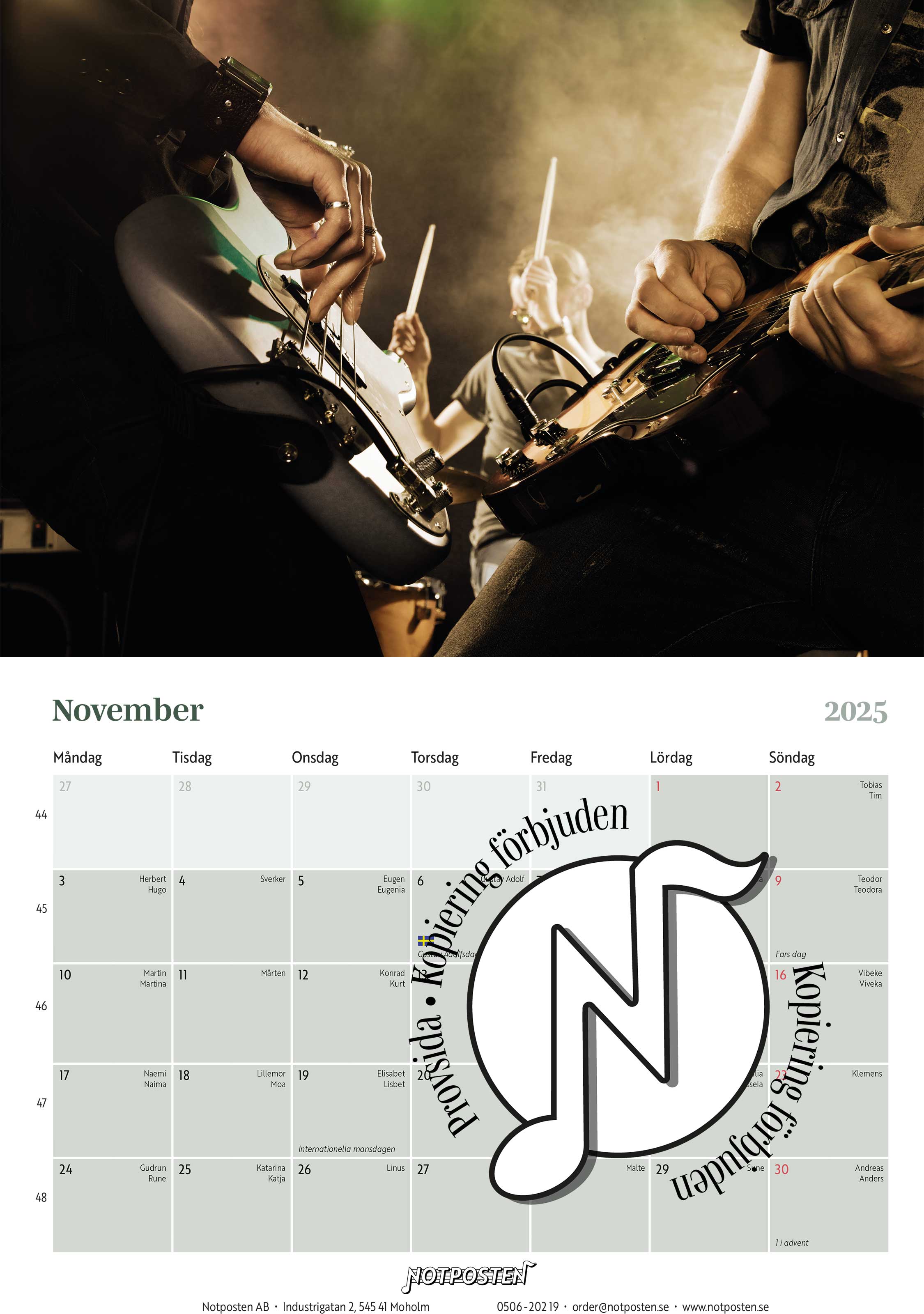 Notpostens väggalmanacka 2025–2026