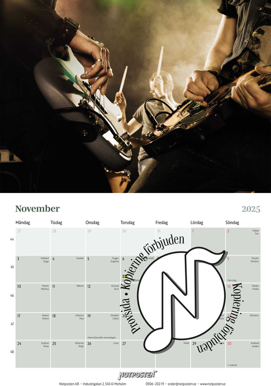 Notpostens väggalmanacka 2025–2026